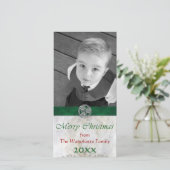 Celtic Knot Triskelion Kerstfoto Feestdagenkaart (Staand voorkant)
