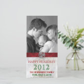 Celtic Knot Triskelion Kerstfoto Feestdagenkaart (Staand voorkant)