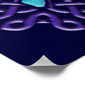 Celtic Knot Turtle (Blue) Poster (Hoek)