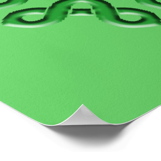 Celtic Knot Turtle (Green)-Posters Poster (Hoek)