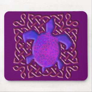 Celtic Knot Turtle (Paars) Mousepad Muismat