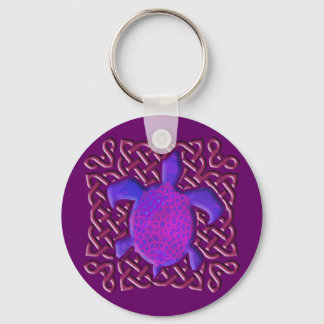 Celtic Knot Turtle (Paarse Sleutelhanger) Sleutelhanger
