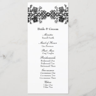 Celtic Knot Twining Vines Wedding Programme Programmakaart