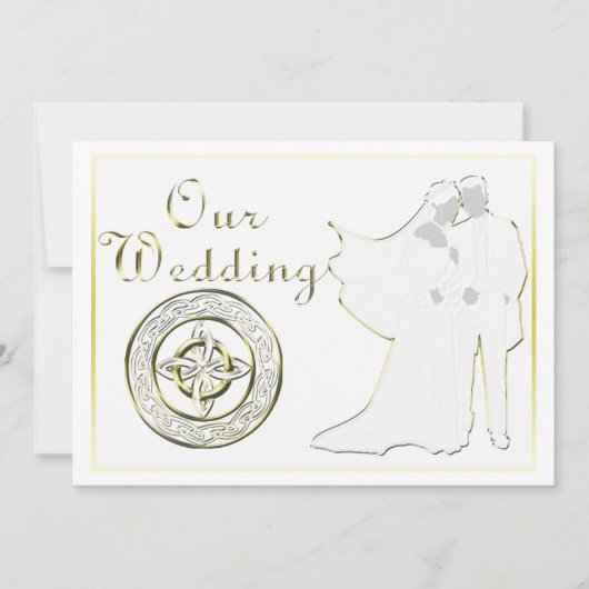 Celtic Knot Wedding Invitation Set Kaart (Voorkant)