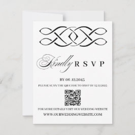 Celtic Knot Wedding RSVP Card Kaartje