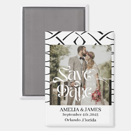 Celtic Knot Wedding Save the Date Magnet (Voorkant / Achterkant)