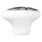 Celtic Knot Work Maancirkel Monogram Keramische Knop (Zijkant)