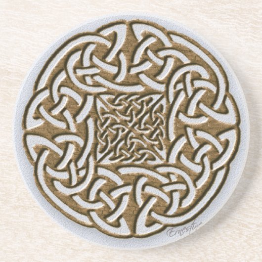 Celtic Knot Zandsteen Onderzetter (Voorkant)