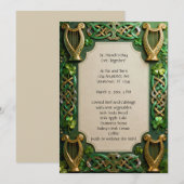 Celtic Knots and Harps St. Patrick's Day Kaart (Voorkant / Achterkant)