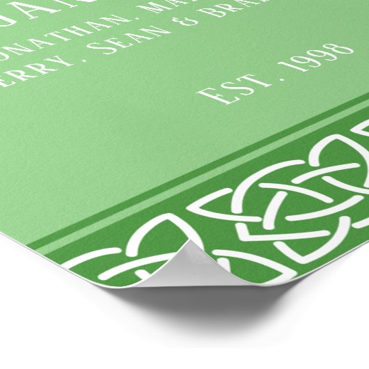 Celtic Knots Band Custom Family Poster (Hoek)