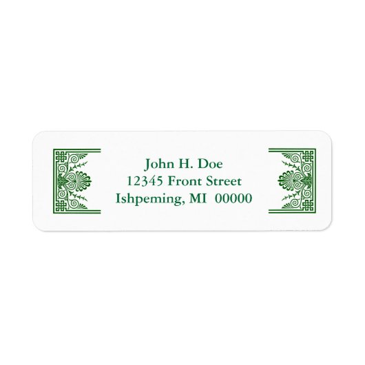 Celtic Knots Border Lijst retour adreslabels Etiket (Voorkant)