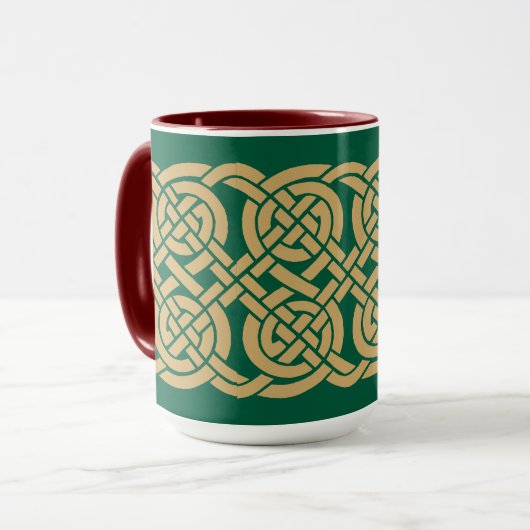 Celtic Knots Frieze Pattern Mok (Voorkant links)