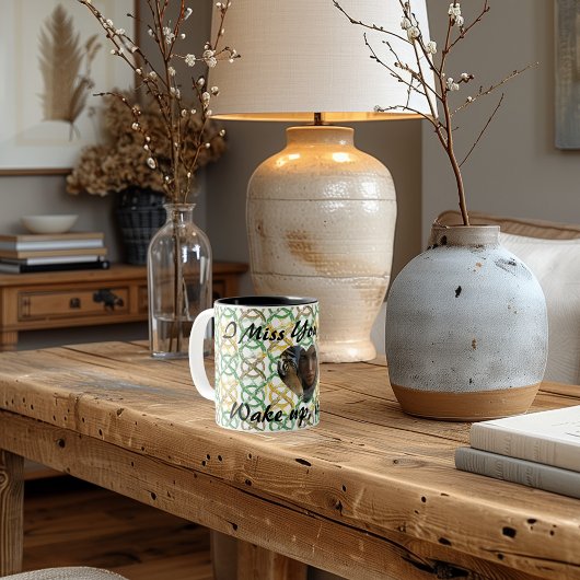 Celtic Knots Gepersonaliseerd ontwerp Tekst en Afb Tweekleurige Koffiemok