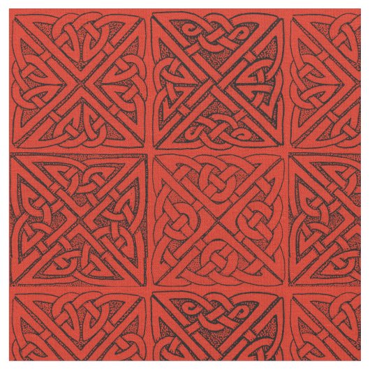 Celtic Knots in Red Stof (Close Up)