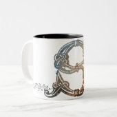 Celtic Knots Letter S Mug Tweekleurige Koffiemok (Voorkant links)