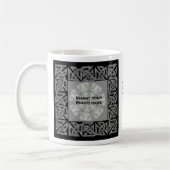 Celtic Knots Silver Design Persoonlijke foto Koffiemok (Links)