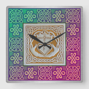 Celtic Knots Vierkante Klok