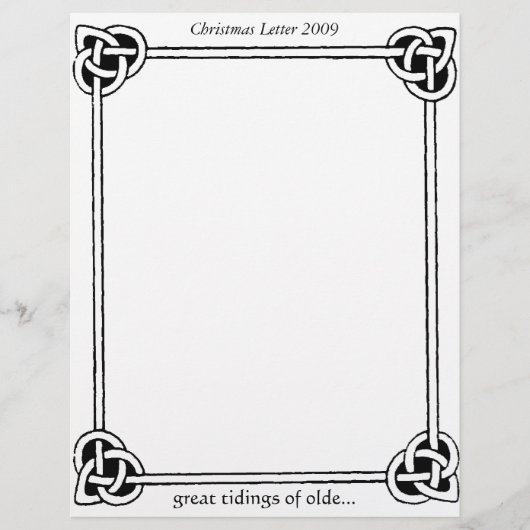 Celtic Knots Vintage kerstbrief 2009 (Voorkant)