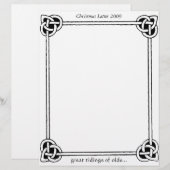 Celtic Knots Vintage kerstbrief 2009 (Voorkant / Achterkant)