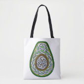 Celtic Knotwork Avocado Tote Bag (Voorkant)