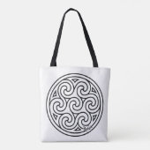 Celtic Knotwork Avocado Tote Bag (Achterkant)