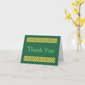 Celtic Knotwork Band Hartelijk dank Kaart (Gele Bloem)