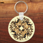 Celtic Knotwork Cats Sleutelhanger, wit Sleutelhanger (Voorkant)