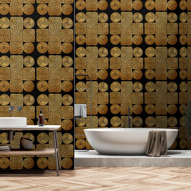 Celtic Knotwork Cross Behang (Badkamer)