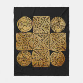 Celtic Knotwork Cross Fleece Deken (Voorkant)