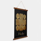 Celtic Knotwork Cross - gepersonaliseerd Hangend Wandkleed (Gebogen)
