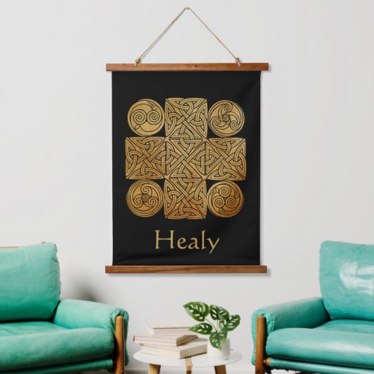 Celtic Knotwork Cross - gepersonaliseerd Hangend Wandkleed (Woonkamer)