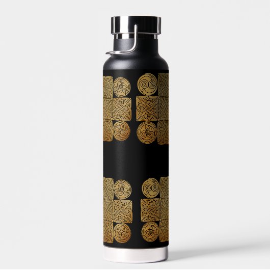 Celtic Knotwork Cross - gepersonaliseerd Waterfles (Rechts)