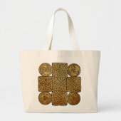 Celtic Knotwork Cross Grote Tote Bag (Voorkant)