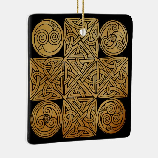 Celtic Knotwork Cross Keramisch Ornament (Rechts)