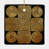 Celtic Knotwork Cross Keramisch Ornament (Achterkant)