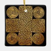 Celtic Knotwork Cross Keramisch Ornament (Voorkant)