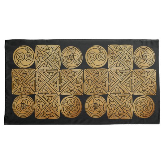 Celtic Knotwork Cross Kussensloop (Voorkant-Rechts)