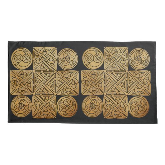 Celtic Knotwork Cross Kussensloop (Achterkant-Links)