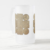 Celtic Knotwork Cross Matglas Bierpul (Voorkant links)