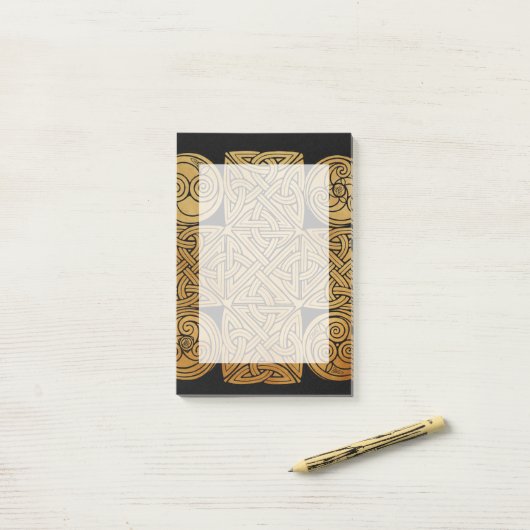 Celtic Knotwork Cross Post-it® Notes (Op bureau)