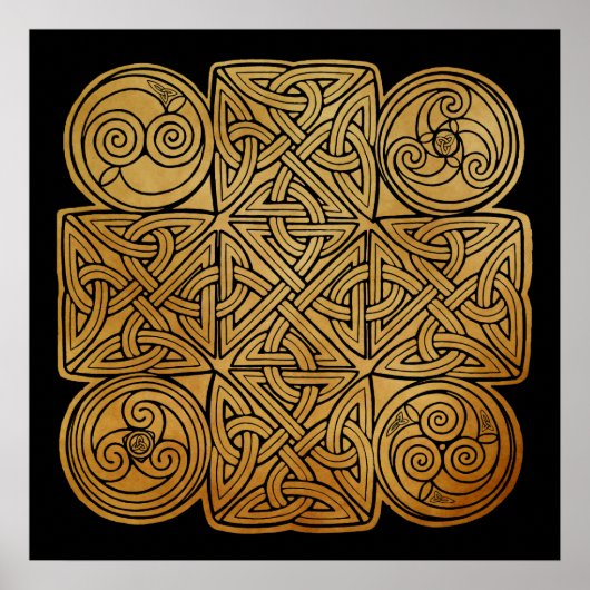 Celtic Knotwork Cross Poster (Voorkant)