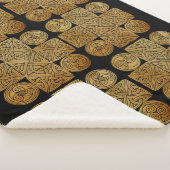 Celtic Knotwork Cross Sherpa Deken (3/4)