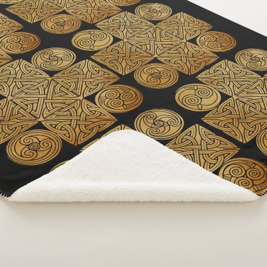 Celtic Knotwork Cross Sherpa Deken (3/4)