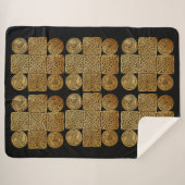 Celtic Knotwork Cross Sherpa Deken (Voorkant (horizontaal))