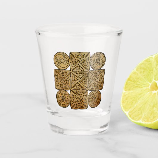 Celtic Knotwork Cross Shot glas (Voorkant)