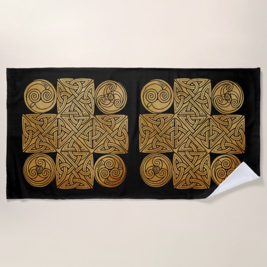 Celtic Knotwork Cross Strandlaken (Voorkant)