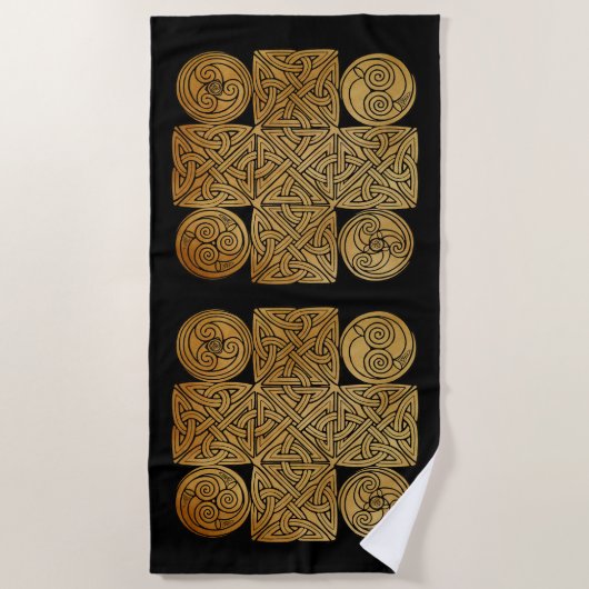 Celtic Knotwork Cross Strandlaken (Voorkant)