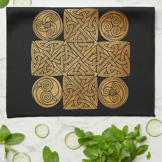 Celtic Knotwork Cross Theedoek (Gevouwen)