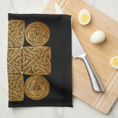Celtic Knotwork Cross Theedoek (Quarter Fold)