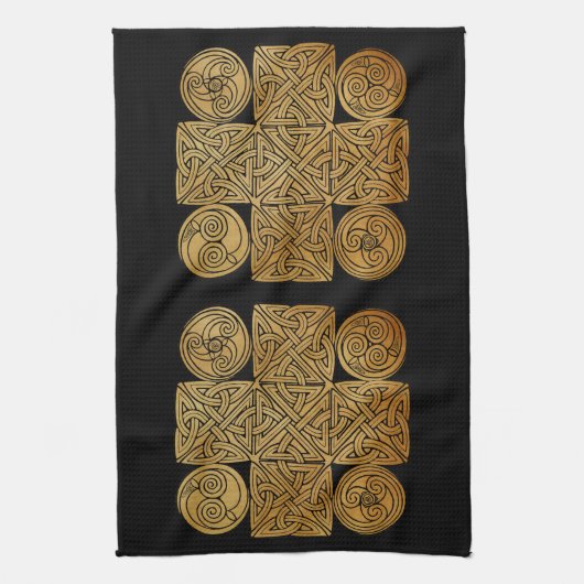 Celtic Knotwork Cross Theedoek (Verticaal)
